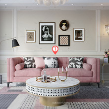 Foshan Shunde couch living room sofas velvet fabric u shape sofa
